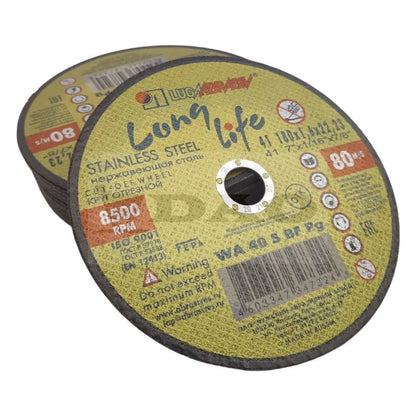 Disc LUGA Authentic LongLife, diametru 180mm, grosime 1, 6mm, gaura 22, 23mm, metal INOX otel - DAO Shop