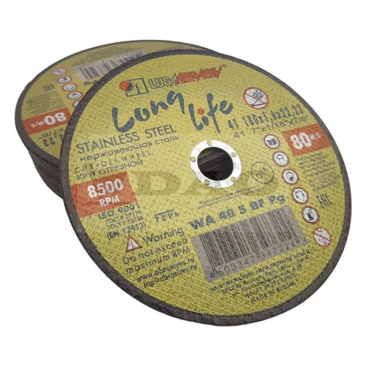Disc LUGA Authentic LongLife, diametru 180mm, grosime 1, 6mm, gaura 22, 23mm, metal INOX otel - DAO Shop