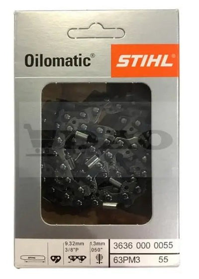 Lant original Stihl pentru drujba, 63PS3, 25 dinti, 3/8 Picco, OILOMATIC, cod produs 3616 000 0050 - DAO Shop