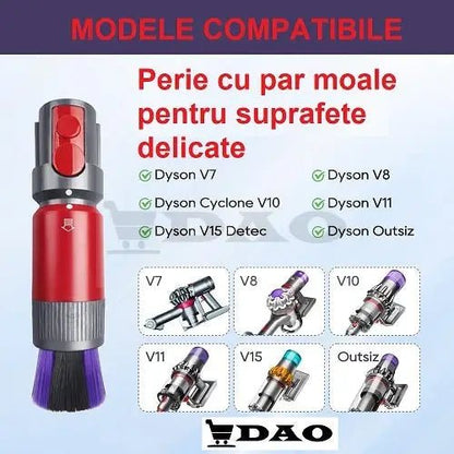 Perie aspirator cu par moale pentru curatarea suprafetelor delicate, 966489 - 08 , compatibil Dyson V7 V8 V10 V11 V15 – DAO® - DAO Shop