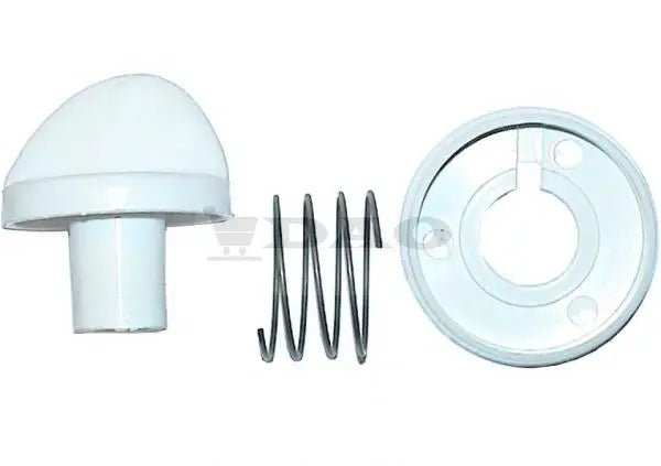Set 5 butoane aragaz DAO complete, tija 8mm, plastic rezistent la temperatura, alb - DAO Shop