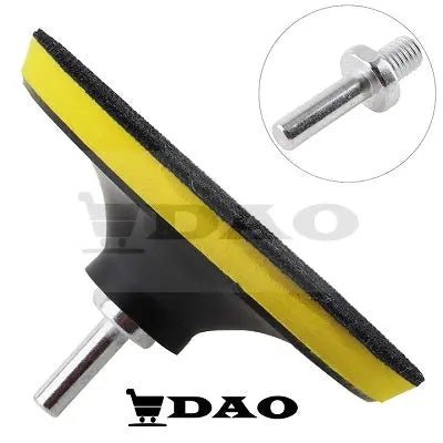Suport smirghel DAO pentru flex / bormasina, 125 mm, cu scai VELCRO, adaptor bormasina inclus - DAO Shop